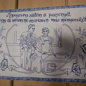 Konyhai feliratos falvédő - otthon & életmód - lakástextil - falvédő - Meska.hu