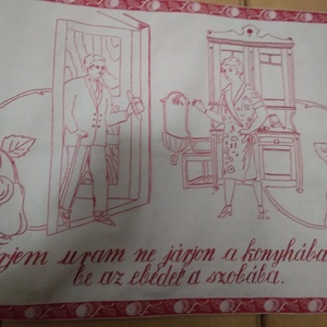 Konyhai feliratos falvédő - otthon & életmód - lakástextil - falvédő - Meska.hu
