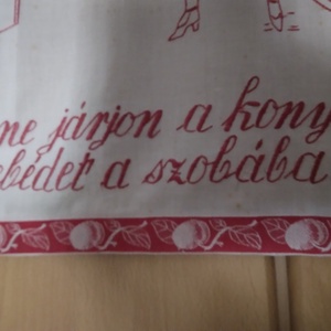 Konyhai feliratos falvédő - otthon & életmód - lakástextil - falvédő - Meska.hu