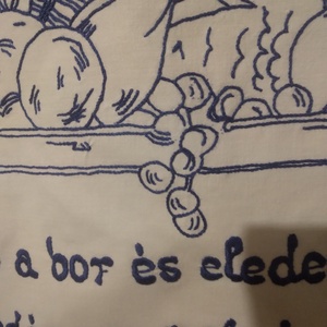 Konyhai feliratos falvédő - otthon & életmód - lakástextil - falvédő - Meska.hu