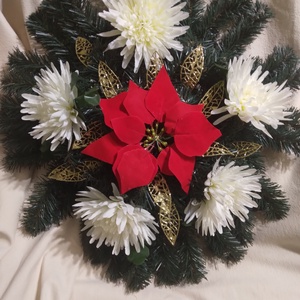 koszorú - otthon & életmód - vallás - temetkezési tárgy - sírkoszorú, kegyeleti koszorú - Meska.hu