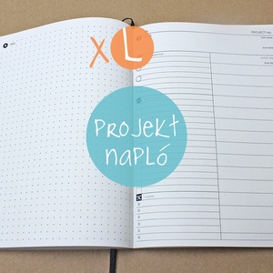 XL-es PROJEKT napló BELSŐ - otthon & életmód - papír, írószer - naptár & tervező - Meska.hu