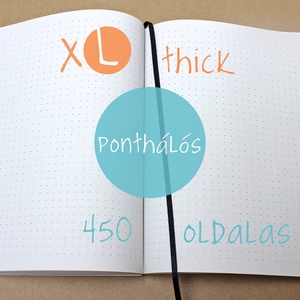 XL 'thick' PONTHÁLÓS noteszBELSŐ - otthon & életmód - papír, írószer - jegyzetfüzet & napló - Meska.hu