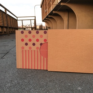 Eco nagy fotóalbum-pink és lila színes pöttyös és csíkos - otthon & életmód - papír, írószer - album & fotóalbum - Meska.hu