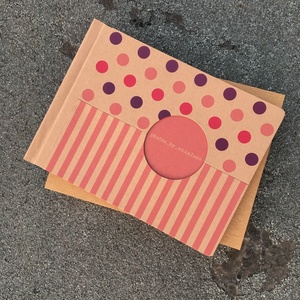 Eco nagy fotóalbum-pink és lila színes pöttyös és csíkos - otthon & életmód - papír, írószer - album & fotóalbum - Meska.hu