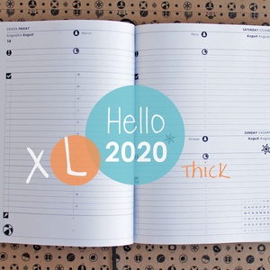 XL-es NAPI beosztású határidőnapló belső 2020 -  - Meska.hu
