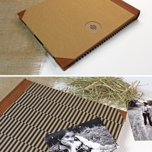 Eco  barna-fekete csíkos fotóalbum - otthon & életmód - papír, írószer - album & fotóalbum - Meska.hu