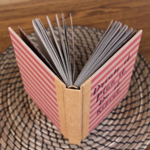 ECO pink csíkos vonalas notesz - otthon & életmód - papír, írószer - jegyzetfüzet & napló - Meska.hu