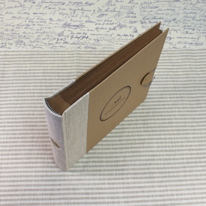 Eco natúr len - feliratos fotóalbum - 26x25 - otthon & életmód - papír, írószer - album & fotóalbum - Meska.hu