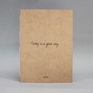 A/5 havi tervező füzet 2024 - 'Today is a good day.' - otthon & életmód - papír, írószer - naptár & tervező - Meska.hu