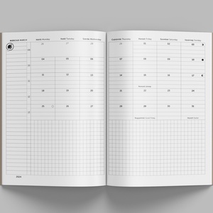 A/5 (régi XL) 450, 2024-es napi tervező - cserélhető belív - otthon & lakás - papír írószer - naptár & tervező - Meska.hu