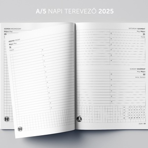 A/5 (régi XL) 450, 2025-ös napi tervező - cserélhető belív - Meska.hu