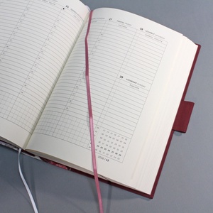 2026 heti tervező / határidőnapló - bordó vászon és virágmintás - matt rozé arany felirattal - otthon & életmód - papír, írószer - naptár & tervező - Meska.hu