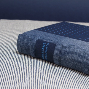 Napló / notesz - kék farmer és vászon - pöttyös - otthon & életmód - papír, írószer - naptár & tervező - Meska.hu