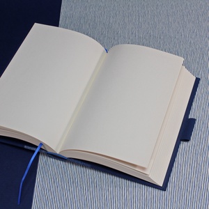 Napló / notesz - kék farmer és vászon - pöttyös - otthon & életmód - papír, írószer - naptár & tervező - Meska.hu