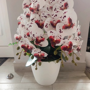 Gondozásmentes Orchidea Dekoráció , Otthon & Életmód, Virágdekoráció, Virágdíszek, Virágdísz kaspóban, Újrahasznosított alapanyagból készült termékek, MESKA