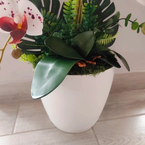 Gondozásmentes Orchidea Dekoráció  - otthon & életmód - virágdekoráció - virágdíszek - virágdísz kaspóban - Meska.hu