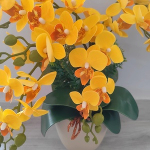 Gondozásmentes Orchidea Dekoráció  - otthon & életmód - virágdekoráció - virágdíszek - virágdísz kaspóban - Meska.hu