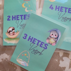 Személyre szabható mérföldkőkártya szett  írható hátoldallal, Művészet, Naptárkártyák, sportkártyák, Papírművészet, Decoupage, transzfer és szalvétatechnika, MESKA