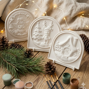 NOYA Tales Téli Mesevilág � 3 db-os festhető 3D dombormű - Prémium öco-gyantából - Meska.hu