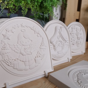 NOYA Tales Téli Mesevilág � 3 db-os festhető 3D dombormű - Prémium öco-gyantából - karácsony - karácsonyi lakásdekoráció - karácsonyi lakásdíszek - Meska.hu