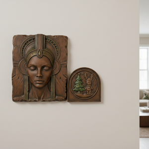 Szakrális Egység Szett � Földanya és Fényhozó Szarvas (2 db-os dombormű válogatás) Festhető dombormű szett - otthon & életmód - dekoráció - dísztárgy - Meska.hu