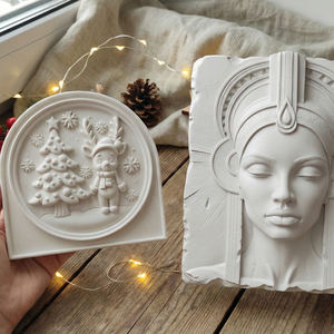 Szakrális Egység Szett � Földanya és Fényhozó Szarvas (2 db-os dombormű válogatás) Festhető dombormű szett - Meska.hu