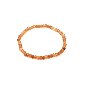 Achát fazettált színezett barna korong karkötő 43 mm, Ékszer, Karkötő, Ásványkarkötő, , MESKA