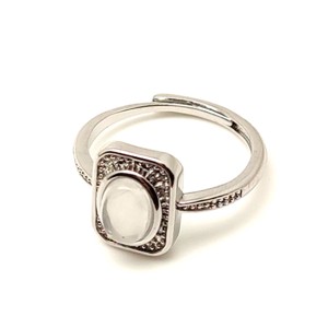 Egyensúlyt teremtő holdkő ásvány gyűrű állítható 8x5mm, Ékszer, Gyűrű, , MESKA