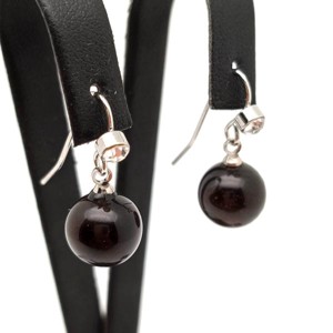 Fülbevaló golyó scapolit bedugós strasszos 10mm, Ékszer, Fülbevaló, Lógó fülbevaló, , MESKA