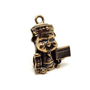 Sárgaréz medál kínai figura 2,7x2cm, Ékszer, Nyaklánc, Medál, , MESKA