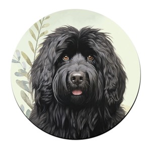 Fekete puli portré mintás bögre alátét, , , MESKA