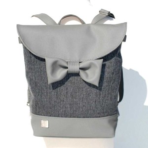 SuziartBag Szürke szövet masnis 2in1 hátizsák - táska & tok - kézitáska & válltáska - válltáska - Meska.hu