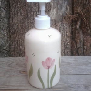 Tulipános kerámia folyékony szappan adagoló -  - Meska.hu