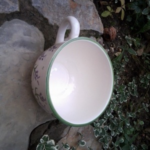 -Levendulás fél literes  kerámia bögre -  - Meska.hu