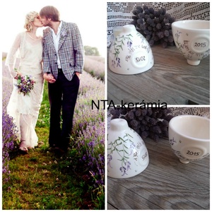 Esküvői egyedi kerámia köszönetajándék-ültető- pohár  -  - Meska.hu