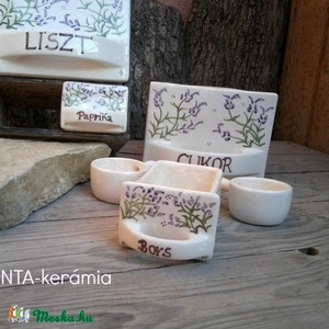 Fűszertartó fiók-egyedi-kerámia készlet -  - Meska.hu