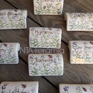 Fűszer-növény  jelölő kerámia táblácska  500ft/db -  - Meska.hu