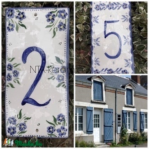 Kerámia egyedi házszám tábla -  - Meska.hu