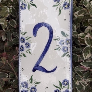 Kerámia egyedi házszám tábla -  - Meska.hu