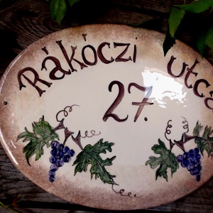 Kerámia ház és utcanév tábla -  - Meska.hu