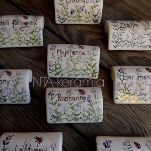 Fűszer-növény  jelölő kerámia táblácska  500ft/db -  - Meska.hu