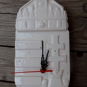 Magyar címer-kerámia óra - otthon & életmód - dekoráció - fali és függő dekoráció - falióra & óra - Meska.hu