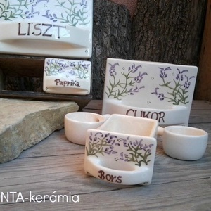 Fűszertartó fiók-egyedi-kerámia készlet -  - Meska.hu