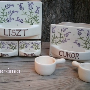 Fűszertartó fiók-egyedi-kerámia készlet -  - Meska.hu