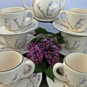 Romantikus levendulás kávés készlet - otthon & életmód - konyhafelszerelés, tálalás - tálalás - bögre & csésze - Meska.hu Romantikus levendulás kávés készlet - otthon & életmód - konyhafelszerelés, tálalás - tálalás - bögre & csésze - Meska.hu