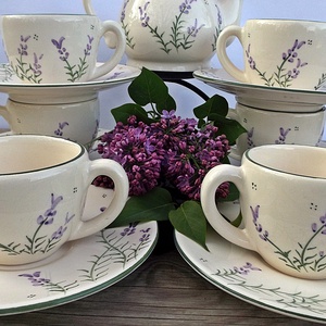 Romantikus levendulás kávés készlet - otthon & életmód - konyhafelszerelés, tálalás - tálalás - bögre & csésze - Meska.hu Romantikus levendulás kávés készlet - otthon & életmód - konyhafelszerelés, tálalás - tálalás - bögre & csésze - Meska.hu