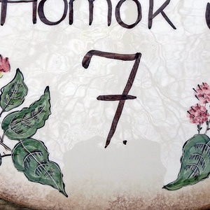 Kerámia egyedi utca és házszám tábla tavaszi virágzás - otthon & életmód - ház & kert - házszám - Meska.hu