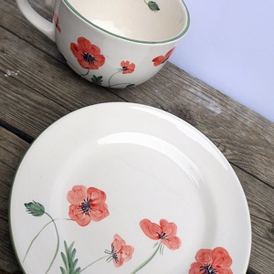 Pipacsos fél literes kerámia bögre tea imádóknak -  - Meska.hu