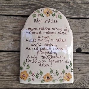 Kerámia  házi áldás  -  - Meska.hu